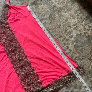 Victoria’s Secret Hot Pink Mesh Leopard Lace Slip Dress Large thumbnail 8