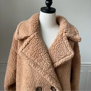 Jayley Mocha Faux Shearling Coat OSFM thumbnail 3