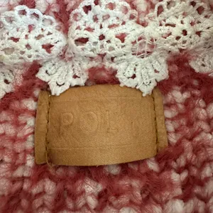 POL White Burgundy Mockneck Sweater Size Large thumbnail 4