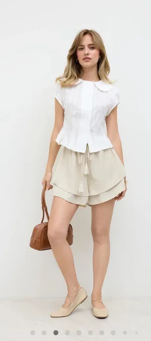 Tan Boho Shorts thumbnail 1