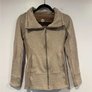 Tan Pink Lululemon Scuba‎ Zip-Up Jacket thumbnail 1