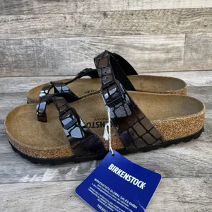 Birkenstock Mayari Microfiber Gator Gleam Copper Sandal Women Size New thumbnail 3