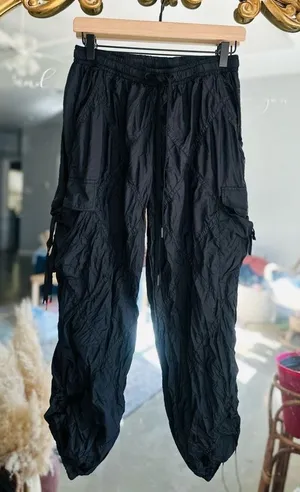 Free people movement black nylon joggers size Xs nwot thumbnail 1