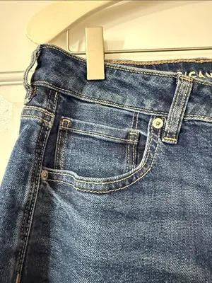 American Eagle Outfitters Dark Indigo High-Rise Mom Straight Jeans Size 6 BNWT thumbnail 3