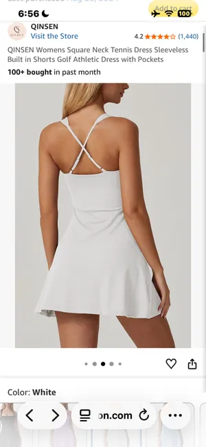 Athletic dress White Size M thumbnail 2