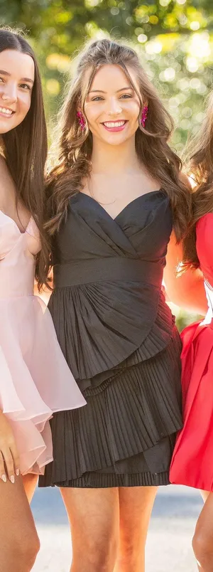 Maxwell and Cleo Pleated Black Dress thumbnail 1