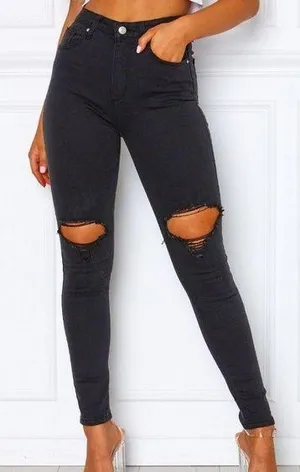 White Fox Black Skinny Jeans thumbnail 2