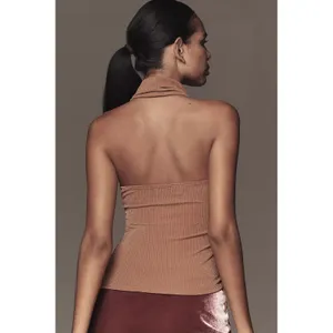 Pilcro Anthropologie Halter Cowl-Neck‎ Tank Top Copper Size L thumbnail 3