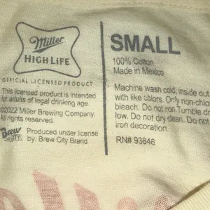 Miller High Life Champagne of Beers Front and Back Print T-Shirt thumbnail 3