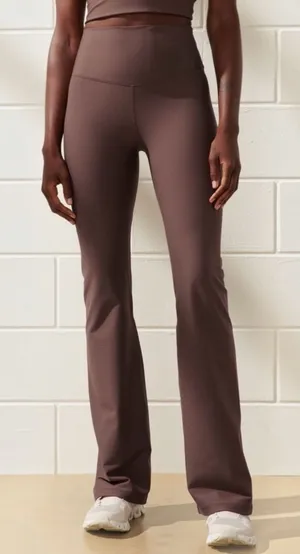 Abercrombie YPB SculptLUX Brown High Rise Flare Yoga Pants Leggings thumbnail 1