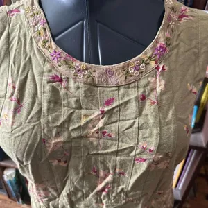 April Cornell vintage embroidered floral jumper dress thumbnail 2