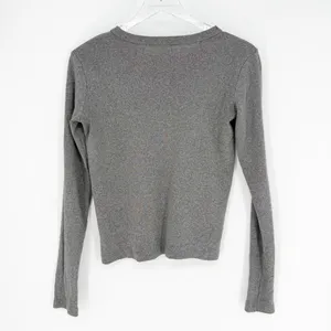 Brandy Melville John Galt Georgetown Long Sleeve Tee‎ Women's One Size Grey Campus Core thumbnail 3