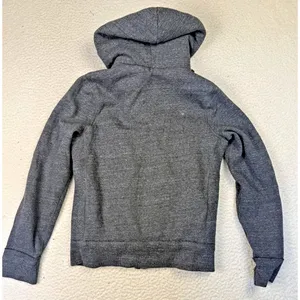Abercrombie & Fitch Hoodie Womens Small Gray Sherpa Lined Full Zip New‎ York Y2K thumbnail 2