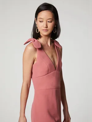 Elliatt Aster Dress Rosewood Pink Bow Shoulder Cocktail Mini Dress Sz M Modern thumbnail 3