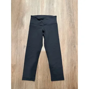 Lululemon Wunder Under High Rise Crop Leggings Black Size 2 Yoga Pants thumbnail 3