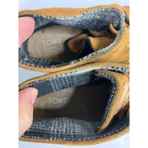 TOMS Desert Wedge Booties Womens 8.5 Tan Suede Good Lace Up Chukka 300513 thumbnail 6