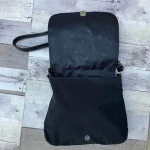 Lauren Ralph Lauren Messenger Bag Large Black Nylon Croc‎ Trim Good Crossbody thumbnail 9