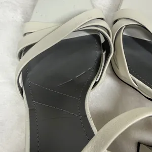 Franco Sarto‎ Damalis Cream Leather Strappy Block Heel Sandals 8M Square Toe thumbnail 9