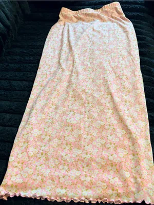 Forever 21 Light Pink Floral Maxi Skirt thumbnail 1