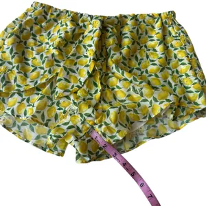 Gianni Bini Womens Harper Tie Front Elastic Waist Eyelet Lemon Print Shorts thumbnail 10