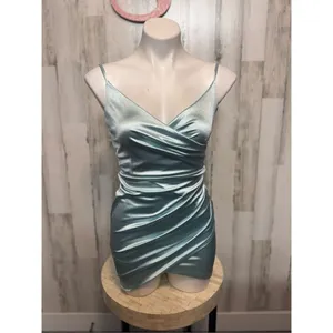 Windsor Chic Moves Sleek Satin Mini Dress size XSmall thumbnail 6
