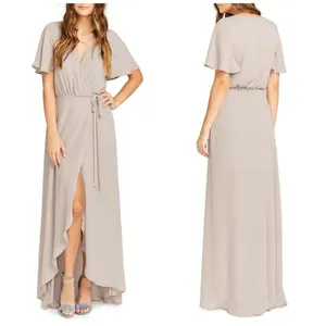 Show‎ Me Your Mumu Dress Medium Sophia Wrap V-neck Flutter Sleeves Maxi thumbnail 2