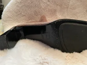 Vintage 90s Chunky Heeled Faux Snake Booties thumbnail 6