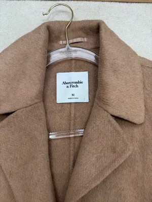 Abercrombie & Fitch Camel Heavy-weight Wool Blend Blazer Coat Size Medium NWT thumbnail 5