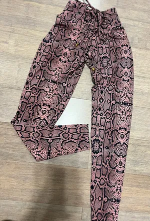 snakeskin print leggings Pink Size one size thumbnail 1