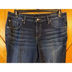 JAG Jeans Women’s Skinny Boyfriend Cuffed Dark Wash Cropped Jeans Size 14 (6511) thumbnail 2