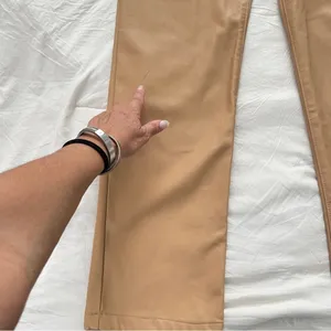 NEW Hollister high rise vegan leather bootcut Pants size 24 camel tan thumbnail 8