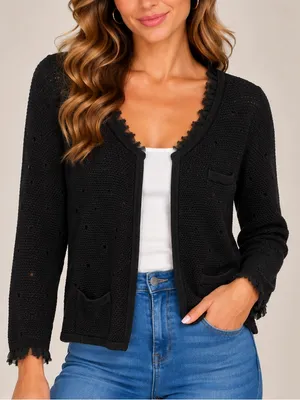My Favorite Things Cardigan Sweater Black‎ Black Size L thumbnail 1