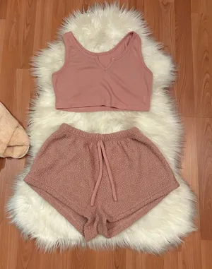 Aerie Super cute nude pink matching lounge set, size XS thumbnail 1