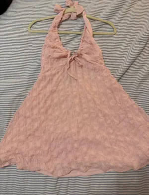 Pink Halter Mini Dress thumbnail 4