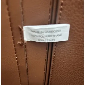 Frye Tote Bag Vegan Leather Camel Brown Large Oversized Carryall Faux Leather thumbnail 9