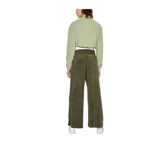 Nike Sweats Size S Terrycloth Wide Leg High Rise Olive Green thumbnail 5