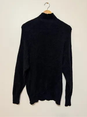 Aritzia Wilfred Free Black Mockneck Plush Sweater Size XS Oversized Black Soft thumbnail 6