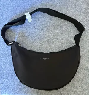 NWOT Lancôme crescent nylon mini shoulder bag black thumbnail 1