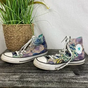 Converse All Star Digital Floral Chuck Taylor Hightop Athletic Sneaker Shoes 7 thumbnail 2