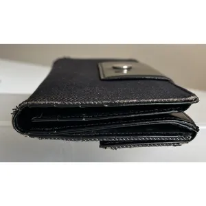 Authentic Bvlgari 7x4 Logomania Monogram Denim Patent Leather Long Wallet Italy thumbnail 13