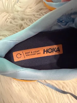 Hoka Clifton 8 Women's Light Blue and Orange Running Sneakers size 9.5 thumbnail 5