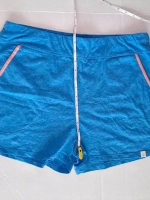 Leena & Lu GOTS Organic Pima Cotton Tank & Shorts Pajama Set - XL - Turquoise thumbnail 4