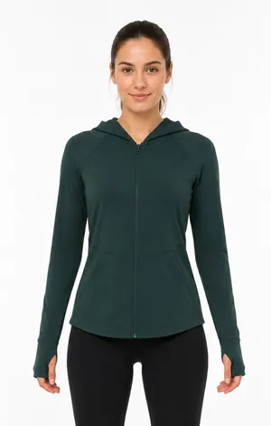 Aerie OFFLINE Real Me Full Zip Jacket Green M thumbnail 1