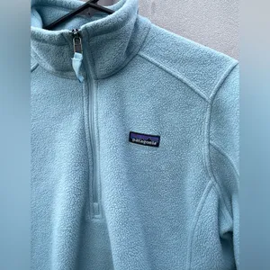 Patagonia Classic Synchill Marsupial Light Blue Pullover Women’s Sweater Sz L thumbnail 3