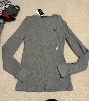 Polo by Ralph Lauren Gray Long Sleeve Top thumbnail 1
