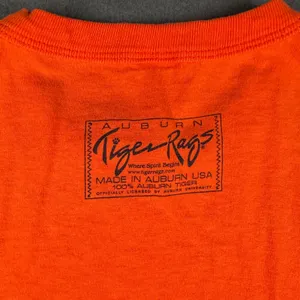 Vintage Auburn‎ Tigers T-shirt Russell Athletic Orange Medium SS Tiger Walk Tee thumbnail 9