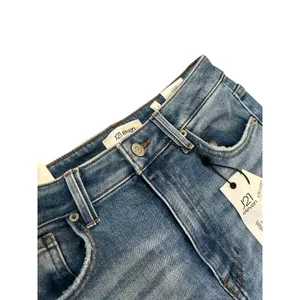 J21 Eleven Risen Boutique Jeans Womens 5/27 Medium Wash High Rise Flare Raw Hem thumbnail 2