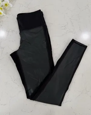 Athleta Black Leggings with Sheer Side Panels thumbnail 1