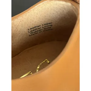 Women’s Tan Platform Leather Sneakers thumbnail 6
