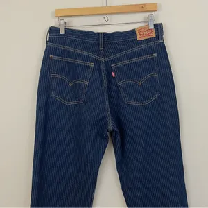 Anthropologie Levi’s Women’s Baggy‎ Pinstriped Dad Jeans Size 30x30 thumbnail 10